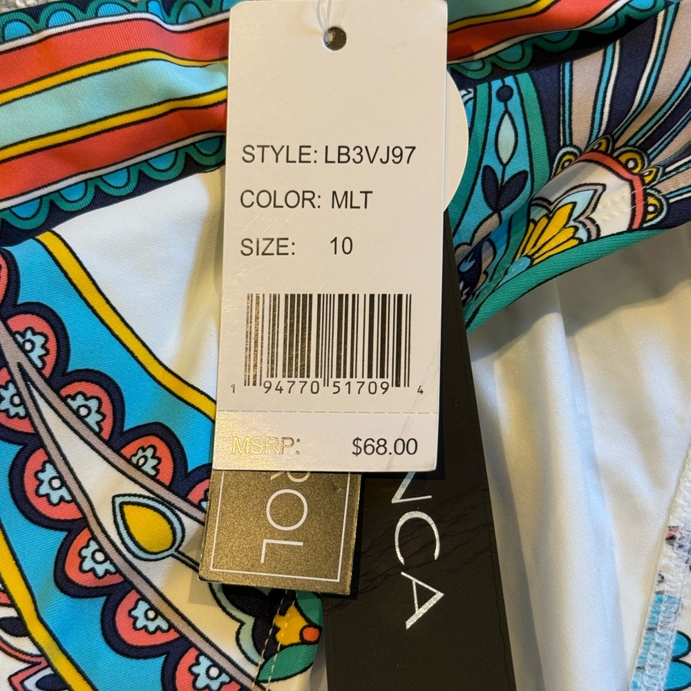 La Blanca Swim Bottom Pave the Way Paisley Print Size 10 NWT - Picture 5 of 7